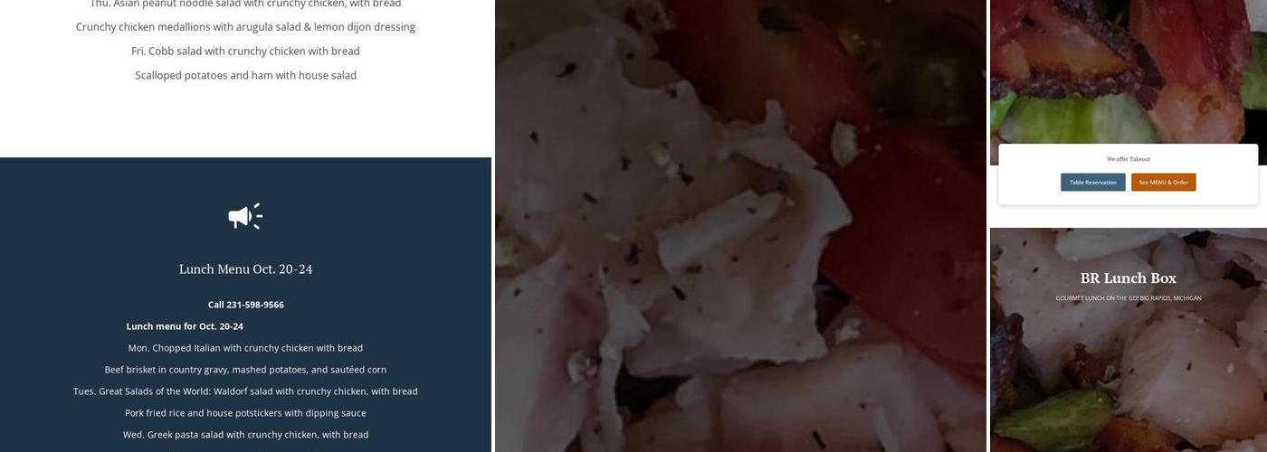BR Lunch Box Menu