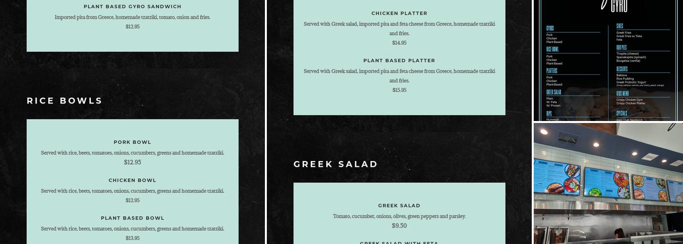 Efi's Gyro Menu