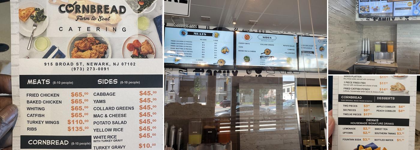 Cornbread Newark Menu
