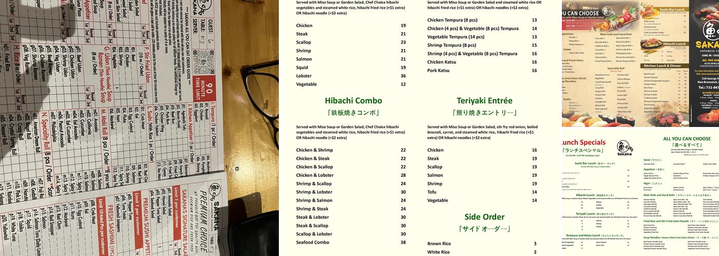 Sakana Sushi & Japanese Cuisine Menu