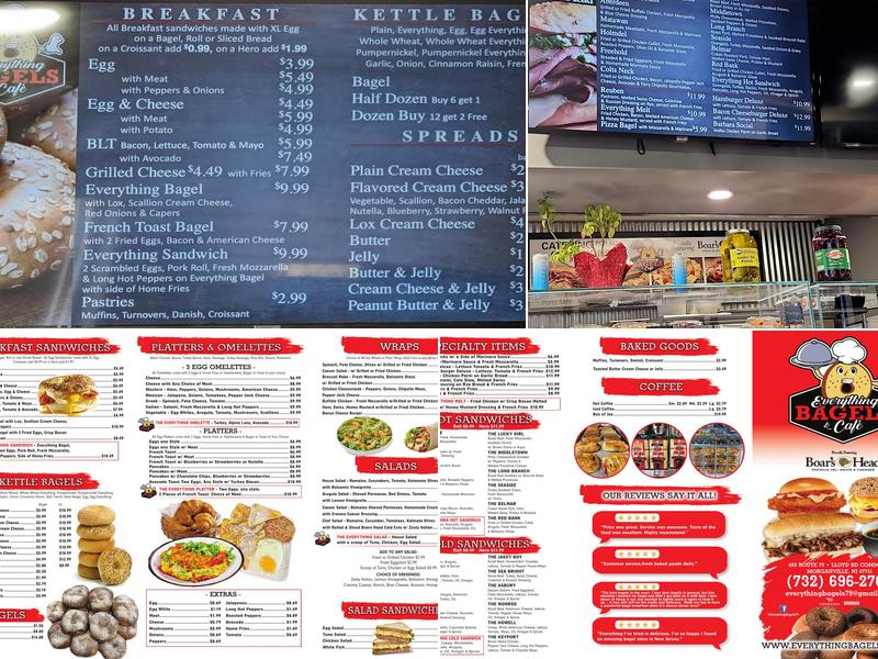 Everything Bagels and Cafe Menu