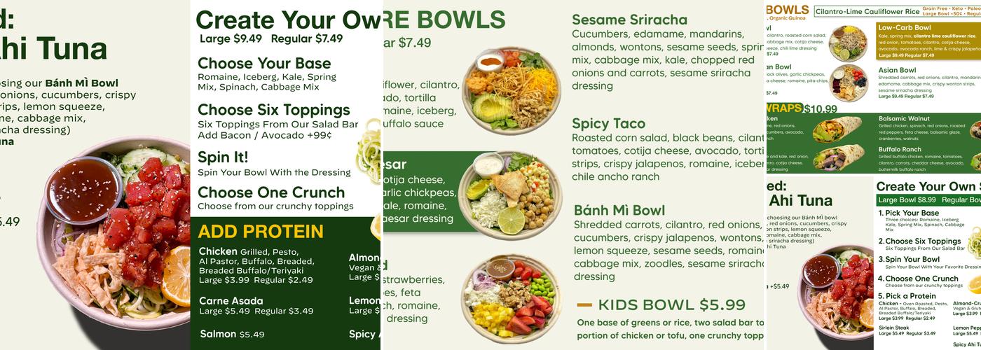 Verde Salad Co. Menu