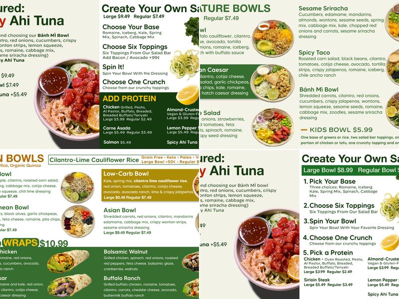 Verde Salad Co. Menu