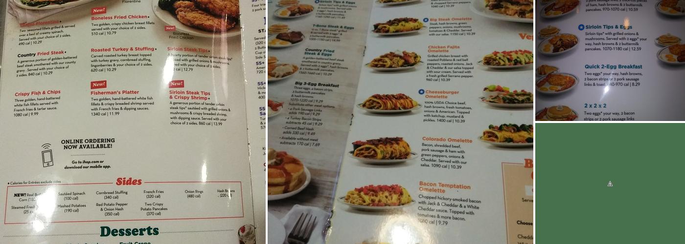 IHOP Menu