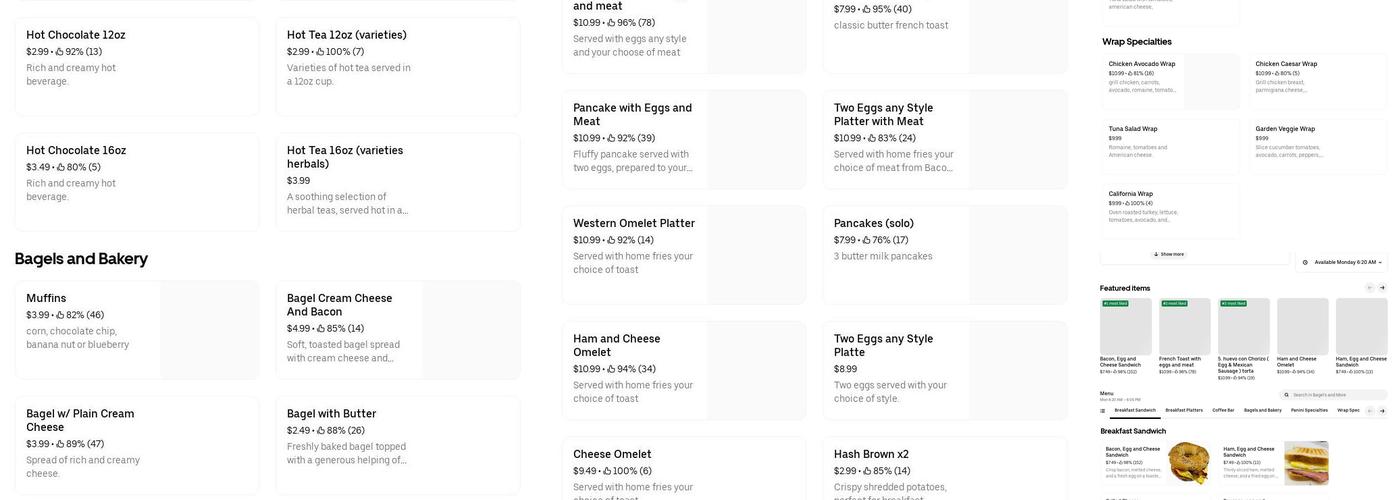 Bagel’s And More Menu