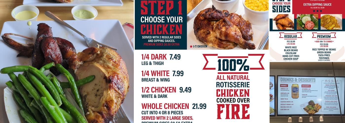 Alpaca Peruvian Charcoal Chicken Menu