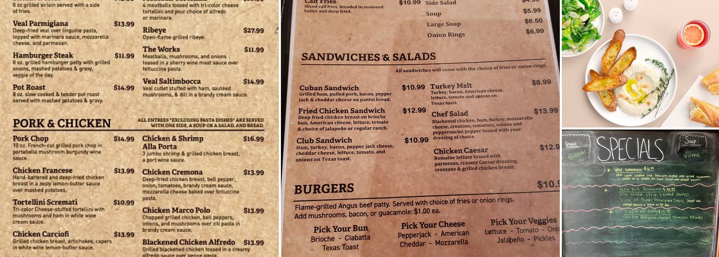 The Brick House Menu