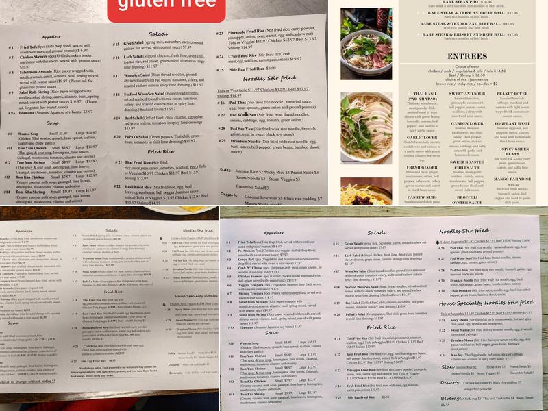 Davan Thai Cuisine Menu