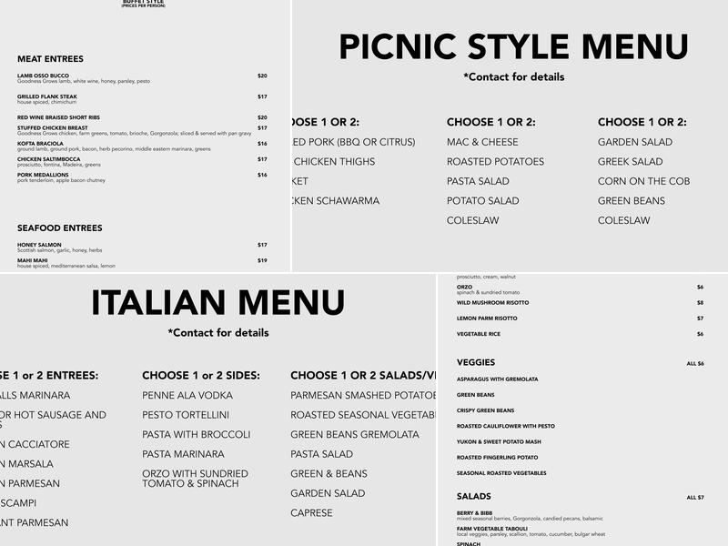 Above & Beyond Kitchen Menu