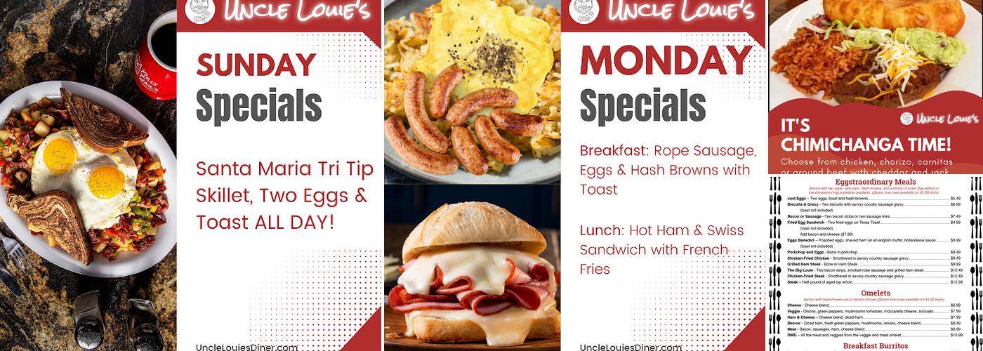 Uncle Louie's Diner Menu