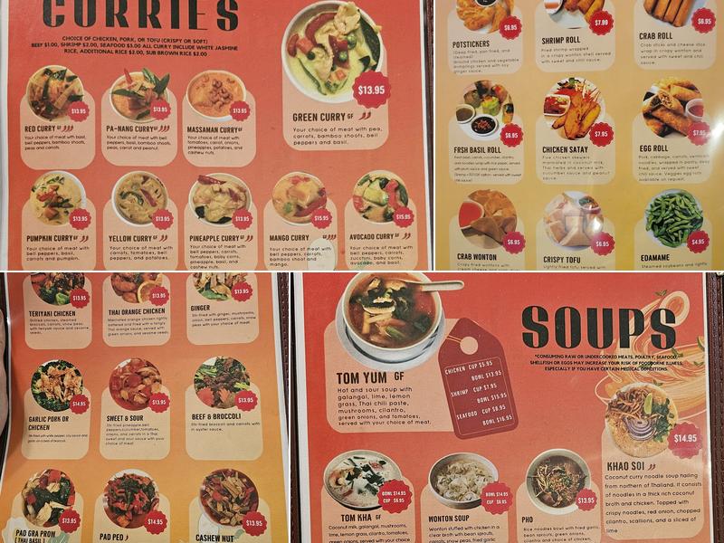 Zaab Sure Thai Cuisine Menu
