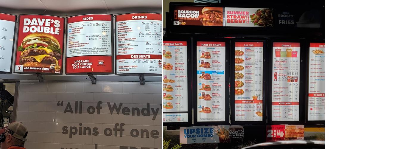 Wendy's Menu