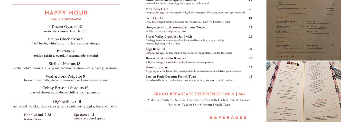 Bruno Menu