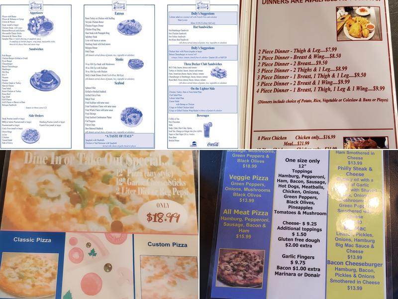 Dolly's Restaurant Menu