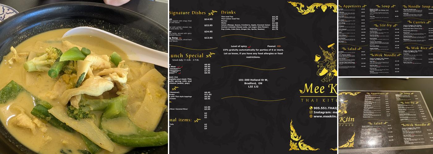 Mee Kiin Thai Kitchen Menu