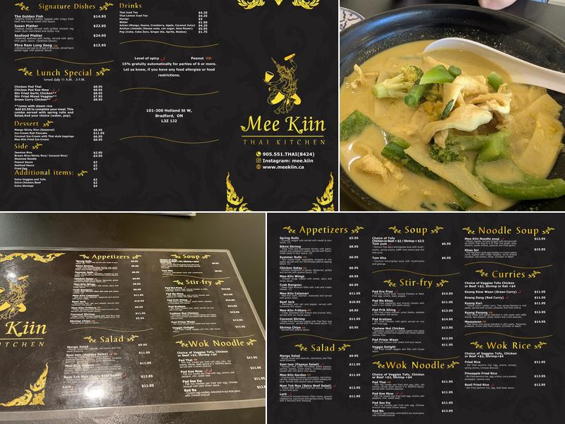 Mee Kiin Thai Kitchen Menu