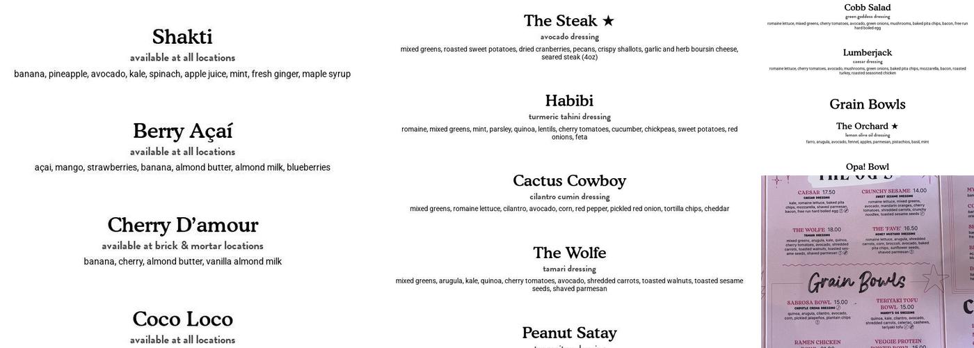 Mandy's Menu