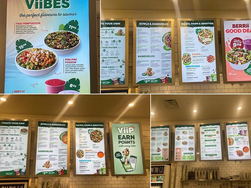 Freshii Menu