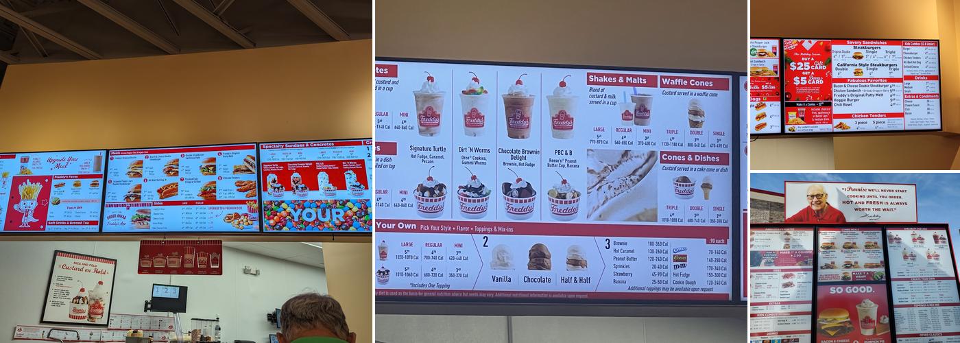 Freddy's Frozen Custard & Steakburgers Menu