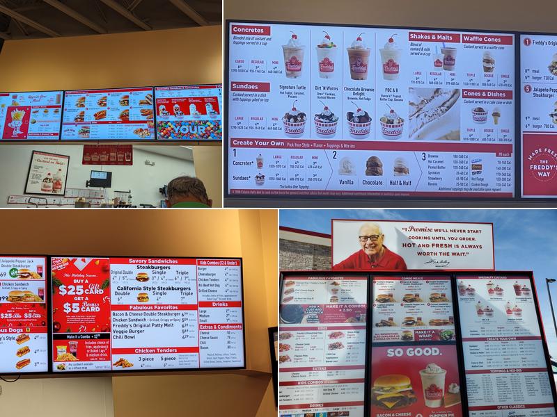 Freddy's Frozen Custard & Steakburgers Menu