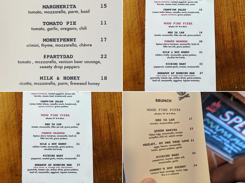 Campfire Kitchen - Woodfire Pizza Menu