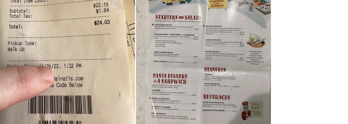 Lou Malnati's Pizzeria Menu