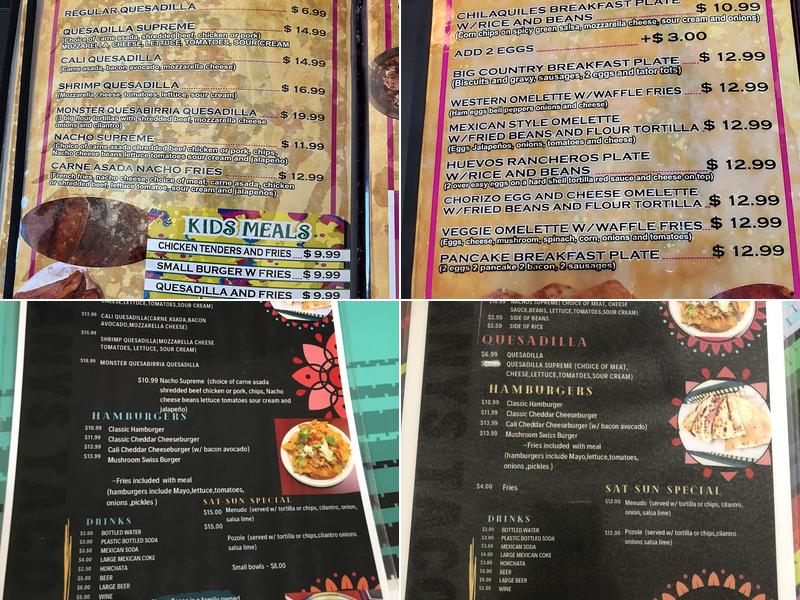 Nanys Tacos Menu