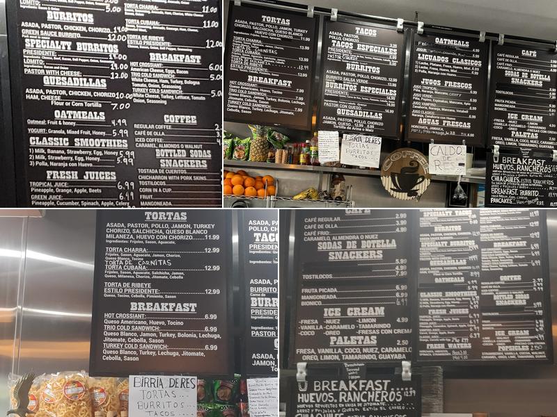 Tortas El Charro Menu