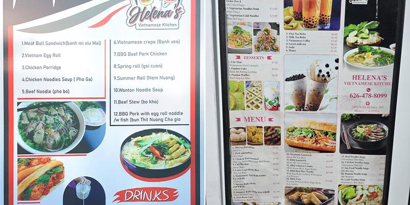 Helena’s Vietnamese Kitchen Menu