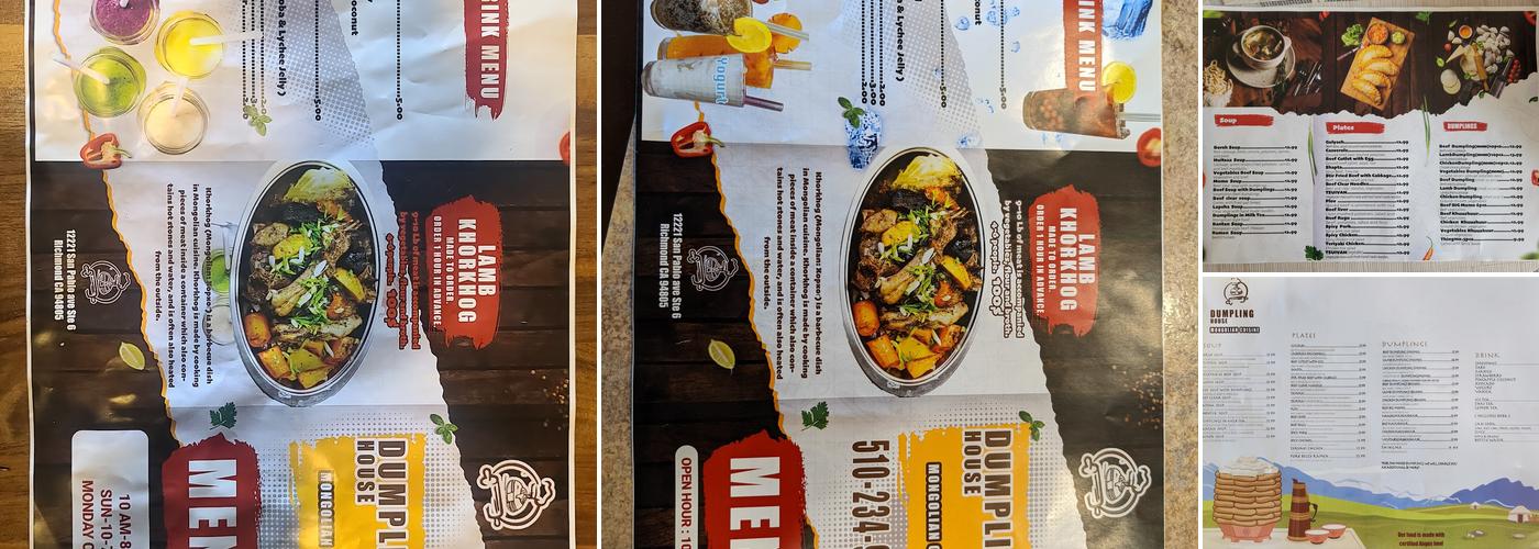 Dumpling House Mongolian Cuisine (Formally Eurasia) Menu