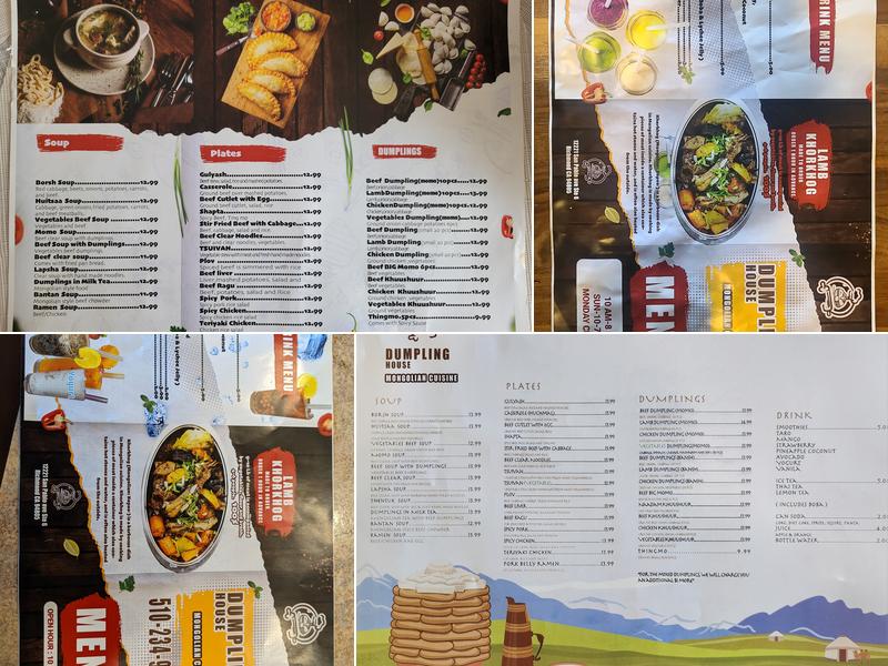 Dumpling House Mongolian Cuisine (Formally Eurasia) Menu