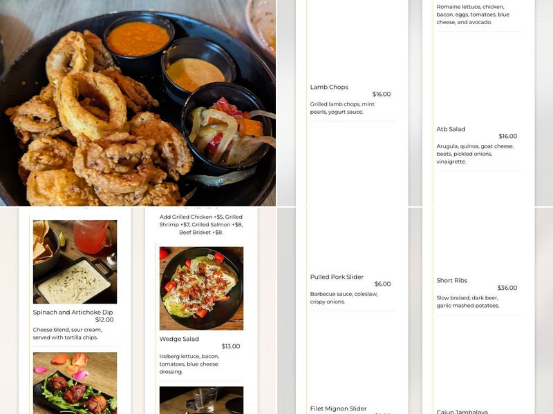 American Tapas Bar Menu