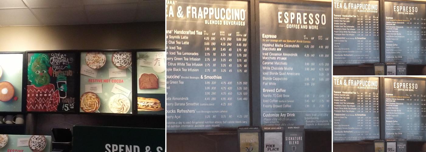 Starbucks Menu