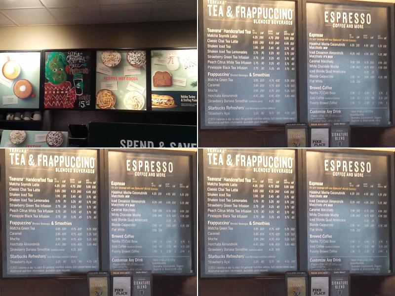 Starbucks Menu
