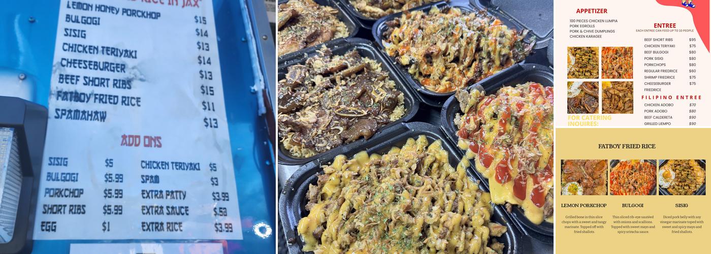 Fat Boy Fried Rice Menu