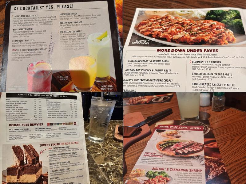 Outback Steakhouse Menu