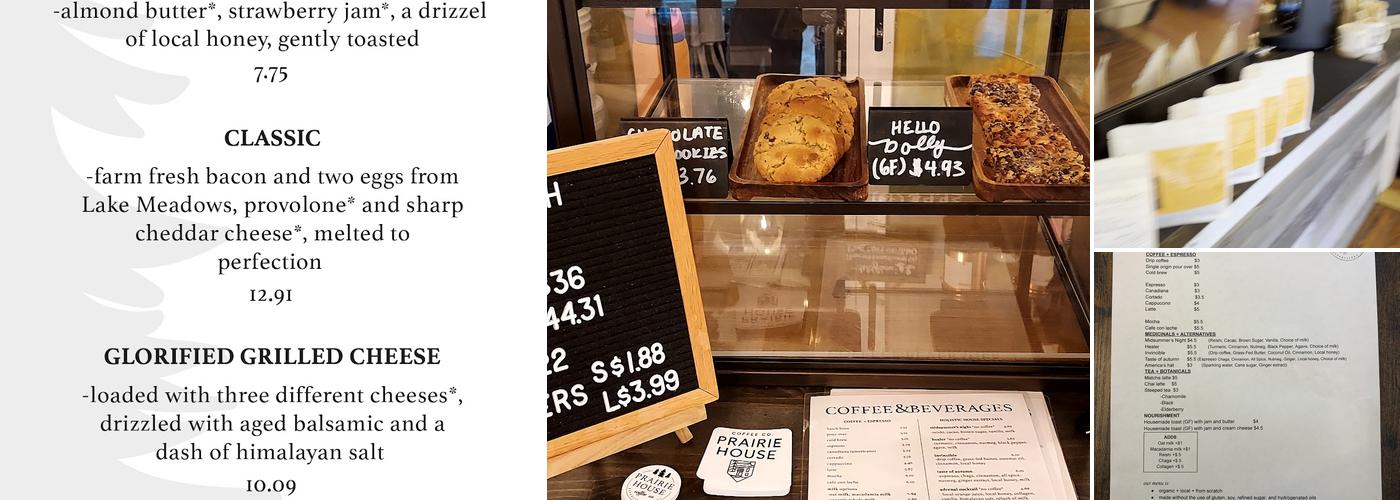 Prairie House Coffee Co Menu