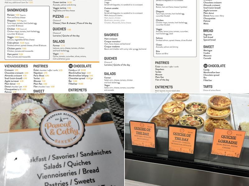 Pascal & Cathy Bakery Menu