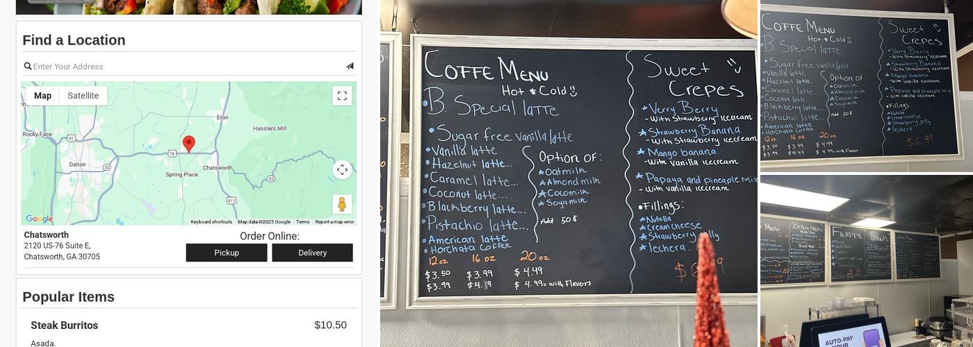 Tacos Roble Menu