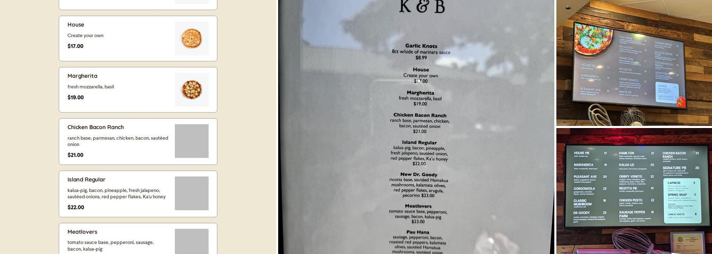 Knead & Bake Menu