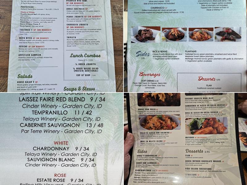 Wepa Cafe Menu