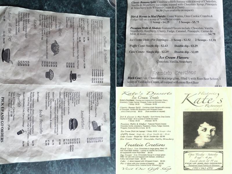 Kate's Menu