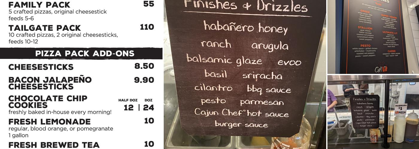 Lit Pizza - Covington Menu