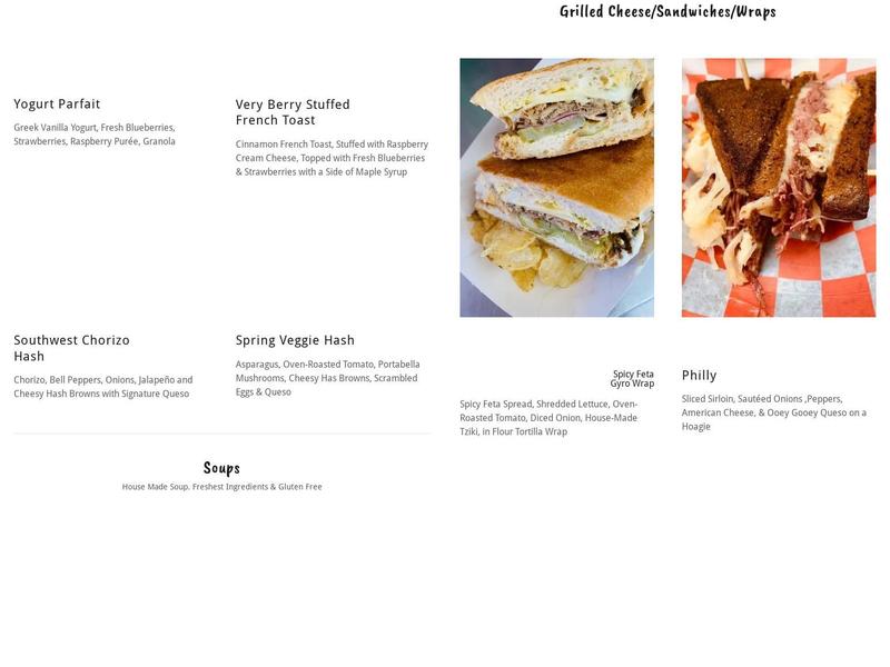 Sunny Days Comfort Food Menu