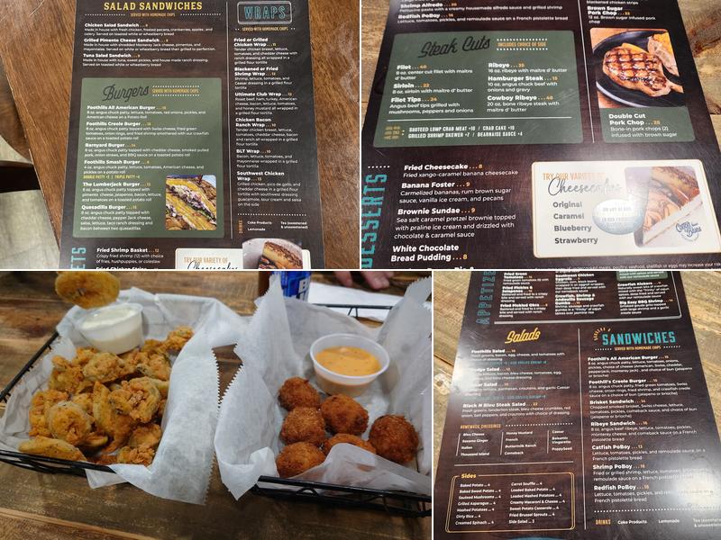 Foothills Diner Menu