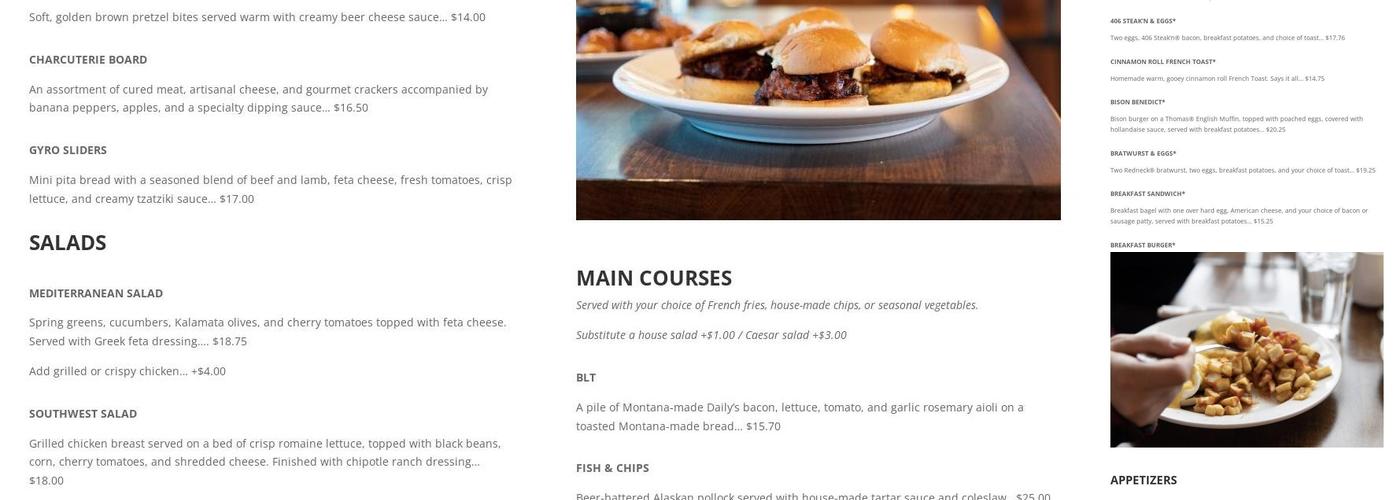 Ross Peak Grill & Go Menu