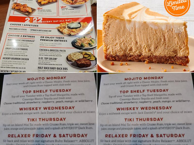 Ruby Tuesday Menu