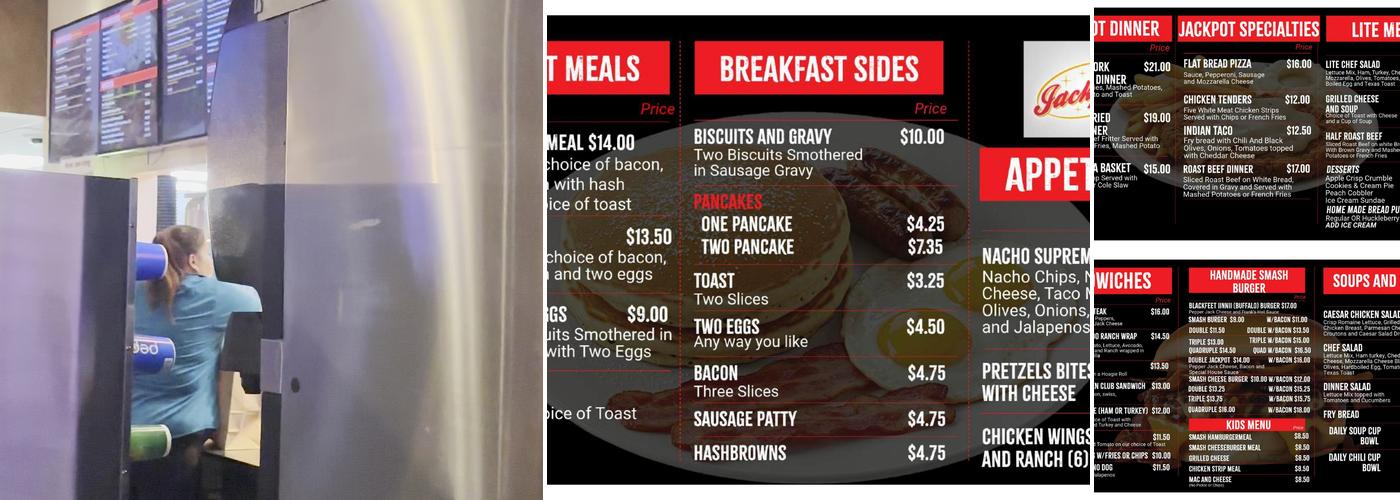 Jackpot Restaurant Menu