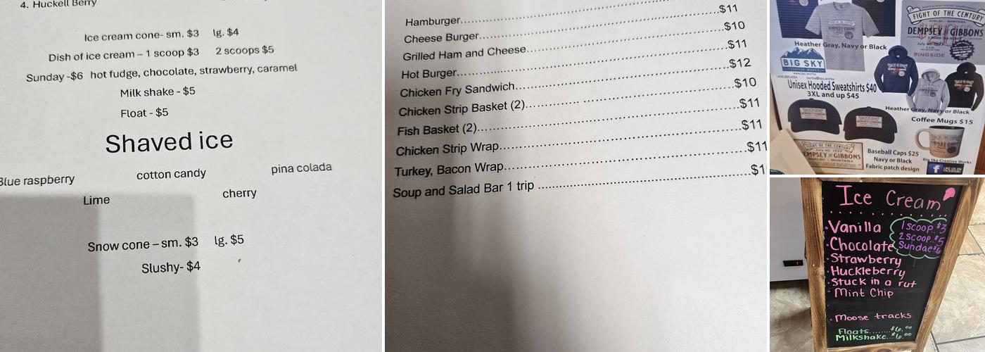 Clark’s Family Restaurant Menu