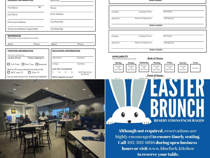 Blue Fork Kitchen Menu